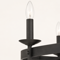 Hardware | close view of a candle sleeve, bobeche, and exposed bulb