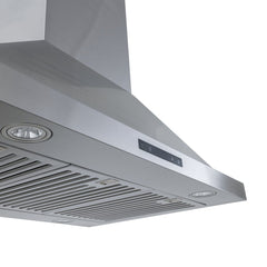 Island Range Hood, 36 Inches Wide with 550 CFM in Stainless Steel