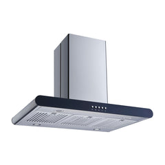 Island Range Hood, Convertible, 36 in., Stainless Steel