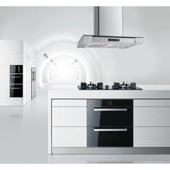 Island Range Hood, H155C Series, Convertible, 30 Inch, Stainless Steel