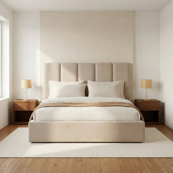 Grevane Juanetta Hydraulic Lift Up Storage Upholstered Platform Bed