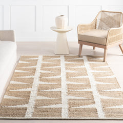 Jute Area Rug, 7'6" x 9'6" Rectangle in Beige