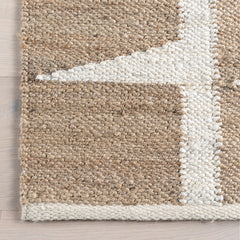 Jute Area Rug, 7'6" x 9'6" Rectangle in Beige