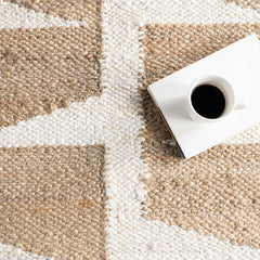 Jute Area Rug, 7'6" x 9'6" Rectangle in Beige