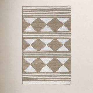 Jute Area Rug, 8' x 10' in Brown and White