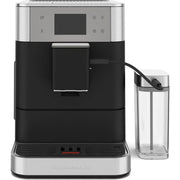 Front | KitchenAid fully automatic espresso machine in cast iron black on white backdrop