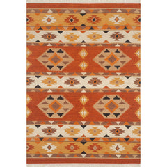 Kilim Area Rug, 8' x 10', Hand-Woven Wool in Flat Weave