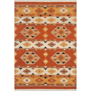 Kilim Area Rug, 8' x 10', Hand-Woven Wool in Flat Weave
