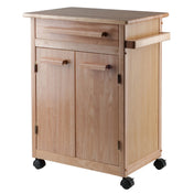 Kitchen Cart, Solid Beechwood with Natural Finish