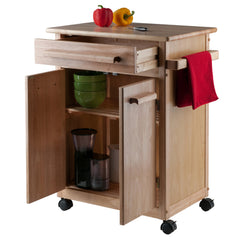 Kitchen Cart, Solid Beechwood with Natural Finish