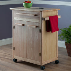Kitchen Cart, Solid Beechwood with Natural Finish