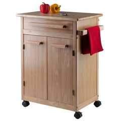 Kitchen Cart, Solid Beechwood with Natural Finish