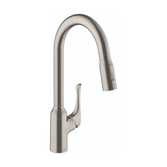 Kitchen Faucet, Allegro N, Single Handle, High Arc, Steel Optic