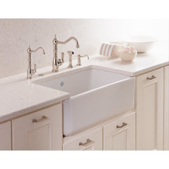Kitchen Faucet, Edwardian, Single Handle, Side Spray, Polished Nickel