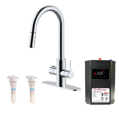 Kitchen Faucet, HotMaster, 4-In-1, Pull Down, Single Handle, Polished Chrome