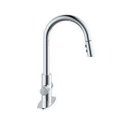 Kitchen Faucet, HotMaster, 4-In-1, Pull Down, Single Handle, Polished Chrome