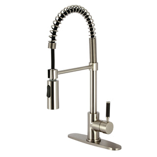 Kitchen Faucet, Kaiser, Single Handle Pre-Rinse in Brushed Nickel