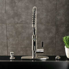 Kitchen Faucet, Kaiser, Single Handle Pre-Rinse in Brushed Nickel