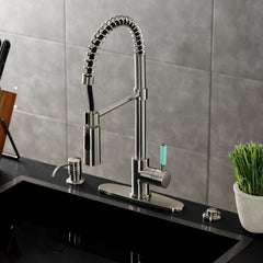 Kitchen Faucet, Kaiser, Single Handle Pre-Rinse in Brushed Nickel