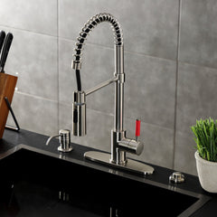 Kitchen Faucet, Kaiser, Single Handle Pre-Rinse in Brushed Nickel