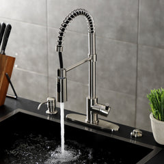 Kitchen Faucet, Kaiser, Single Handle Pre-Rinse in Brushed Nickel