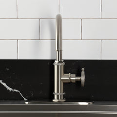 Kitchen Faucet, Levante, Single Handle with Side Sprayer in Brushed Nickel