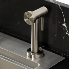 Kitchen Faucet, Levante, Single Handle with Side Sprayer in Brushed Nickel