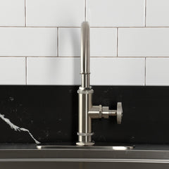 Kitchen Faucet, Ostro, Single Handle with Side Spray in Brushed Nickel
