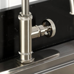 Kitchen Faucet, Ostro, Single Handle with Side Spray in Brushed Nickel
