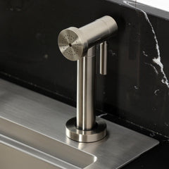 Kitchen Faucet, Ostro, Single Handle with Side Spray in Brushed Nickel