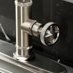 Kitchen Faucet, Ostro, Single Handle with Side Spray in Brushed Nickel