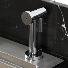Kitchen Faucet, Ostro, Single Handle with Side Spray in Polished Chrome