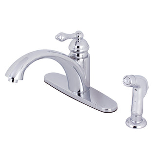 Kitchen Faucet, Vintage, Single Handle with Side Sprayer in Polished Chrome