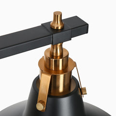 Kitchen Island Pendant Light, 3 Lights, Metal with Black Shades