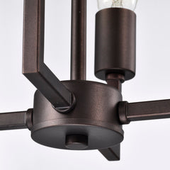 Kitchen Island Pendant Light, 4-Light Open Cage in Oil Rubbed Bronze
