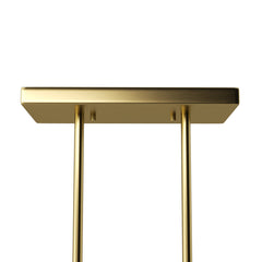Kitchen Island Pendant Light, 8 Lights, Brass Metal with Clear Crystal