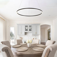 Kitchen Island Pendant Light with Matte Black Metal Finish