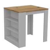 Kitchen Island Table, Engineered Wood Base and Countertop, With Shelf