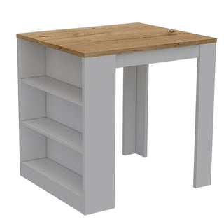 Kitchen Island Table, Engineered Wood Base and Countertop, With Shelf