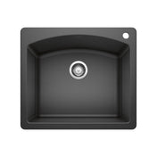 Kitchen Sink, Diamond, Single Bowl, Dual Mount, 25", Anthracite