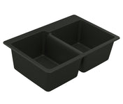 Kitchen Sink, Host, Dual Mount, Double Bowl, Granite, Black