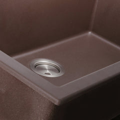 Kitchen Sink, Plymouth, Dual Mount, Single Bowl, Granite, 33 Inch, Brown