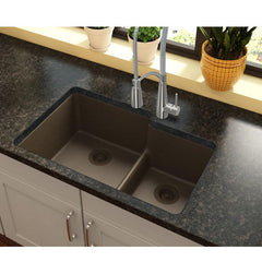 Kitchen Sink, Quartz Classic, Undermount, Double Basin, Mocha