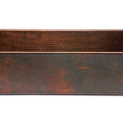 Kitchen Sink, Single Basin, Hammered Copper, 33 Inch, Dual Mount