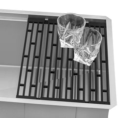 Kitchen Sink Workstation, Undermount, Offset Drain, 16 Gauge, 33-Inch, Stainless Steel