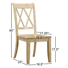 Angle | Three-quarter view of the Kolvern Basiluzzo Cross-Back Chair Pair