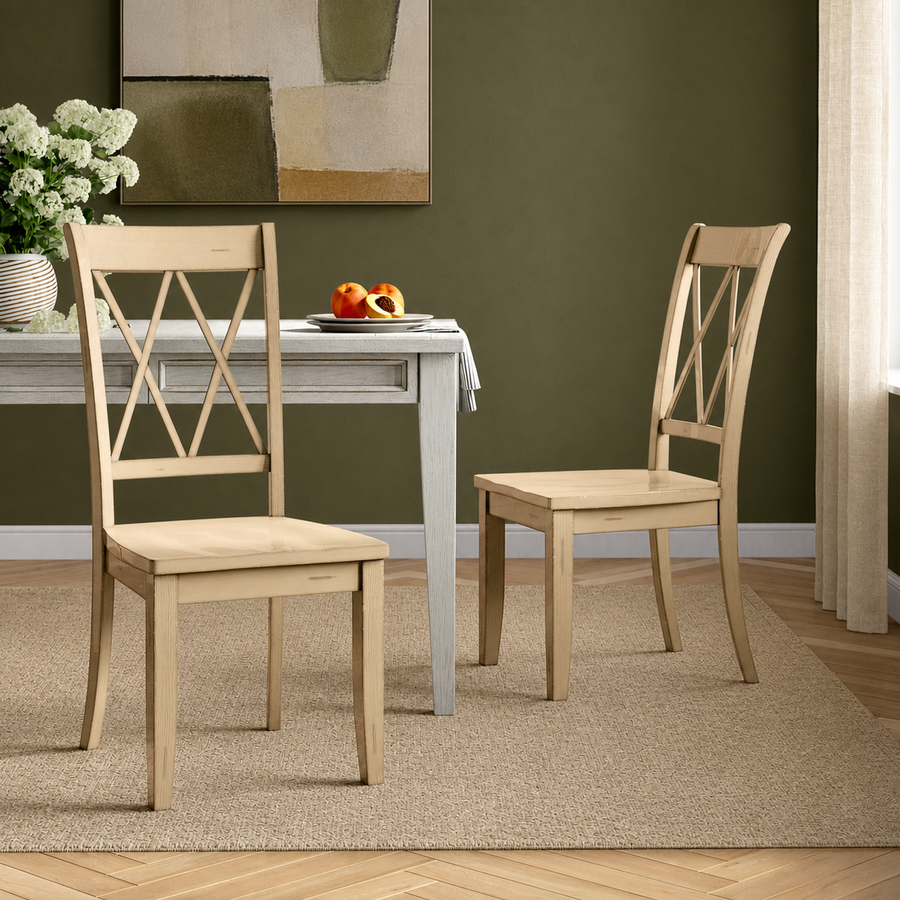 Kolvern Basiluzzo Cross Back Chair in a restyled supplier room | Pipeline B room-shell edit 1