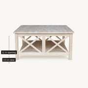 Dimensions | open shelf has 11 inches of space and 3.5 inches of floor clearance