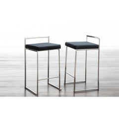 Room | The Kolvern Calogero Low Back Bar Stool Pair in a styled room