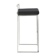 Side | Side view of the Kolvern Calogero Low Back Bar Stool Pair